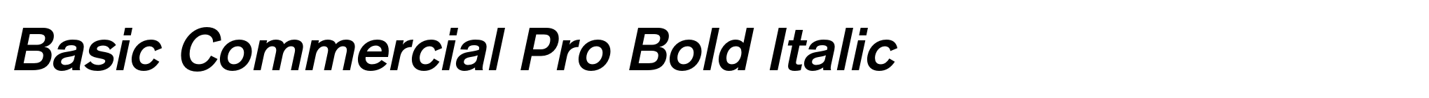Basic Commercial Pro Bold Italic image